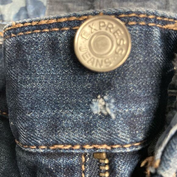 EXPRESS Modern Boyfriend Relaxed Fit Low Rise Size 4 Blue - Picture 11 of 11